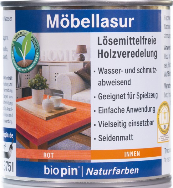 Möbellasur Rot 0,375 L