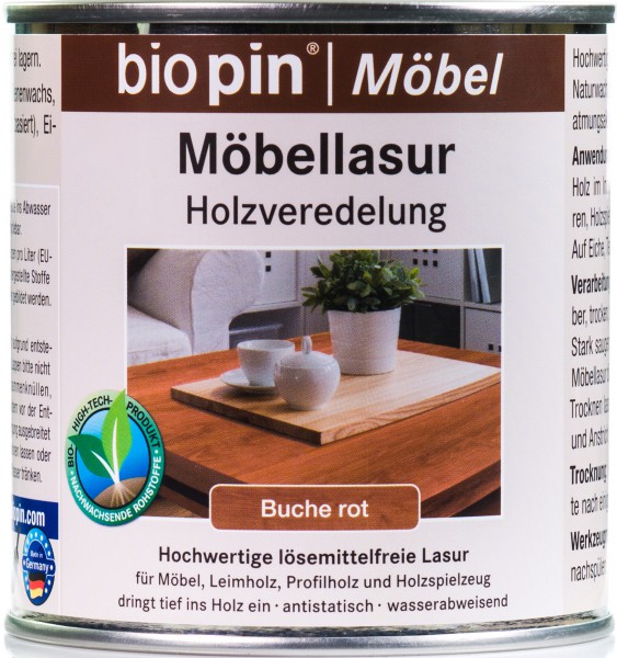 Möbellasur Buche Rot