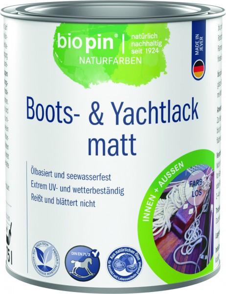 Biopin Boots- und Yachtlack matt 0,75 L