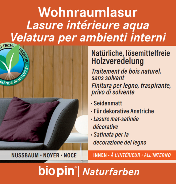 Wohnraumlasur Nussbaum