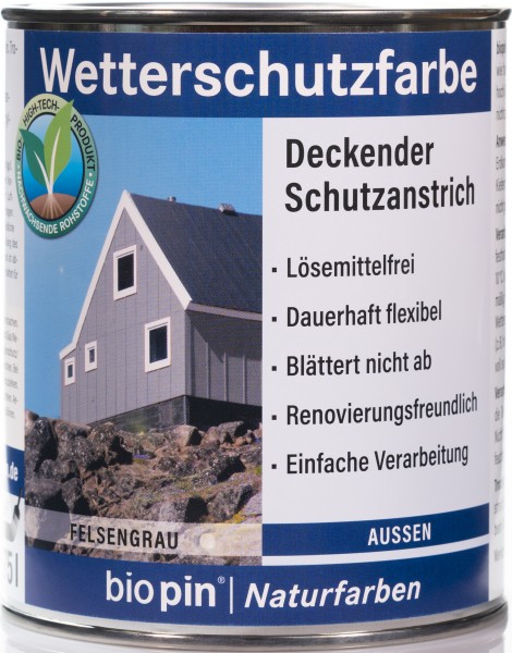 Wetterschutzfarbe Felsengrau