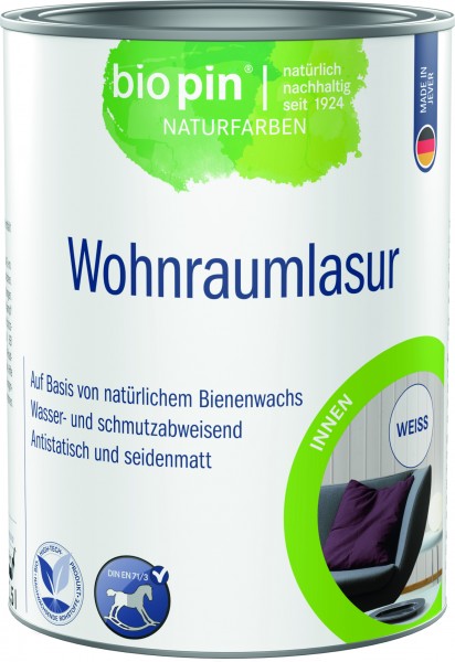 Wohnraumlasur Weiß transparent