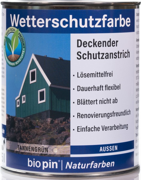 Wetterschutzfarbe Tannen Grün