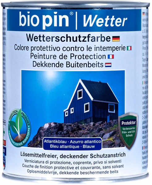 Wetterschutzfarbe Atlantik Blau