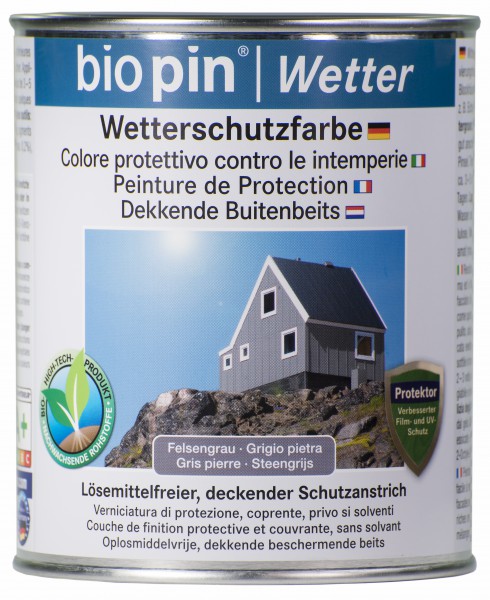 Wetterschutzfarbe Felsengrau