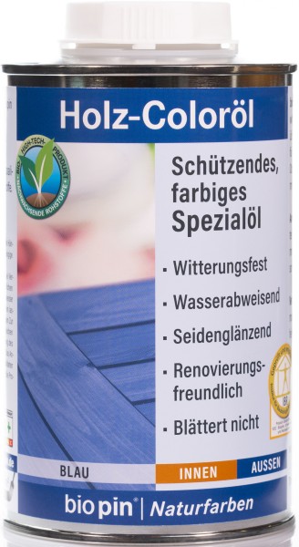 Holz-Coloröl Blau 0,5 L